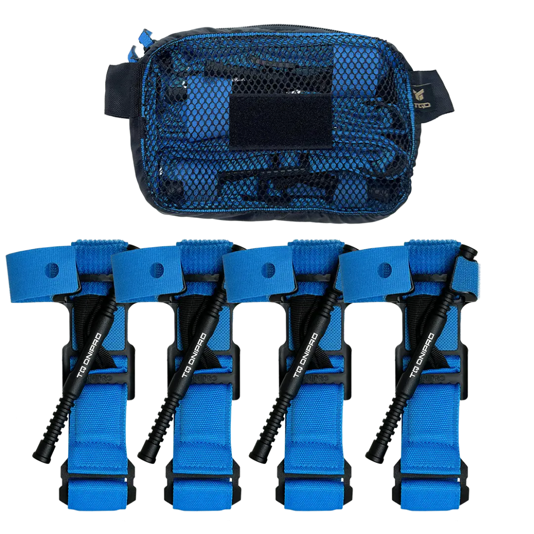 Set of 4 DNIPRO Gen 2 Hemostatic Tourniquets – Blue Set of 4 DNIPRO Gen 2 Hemostatic Tourniquets – Blue