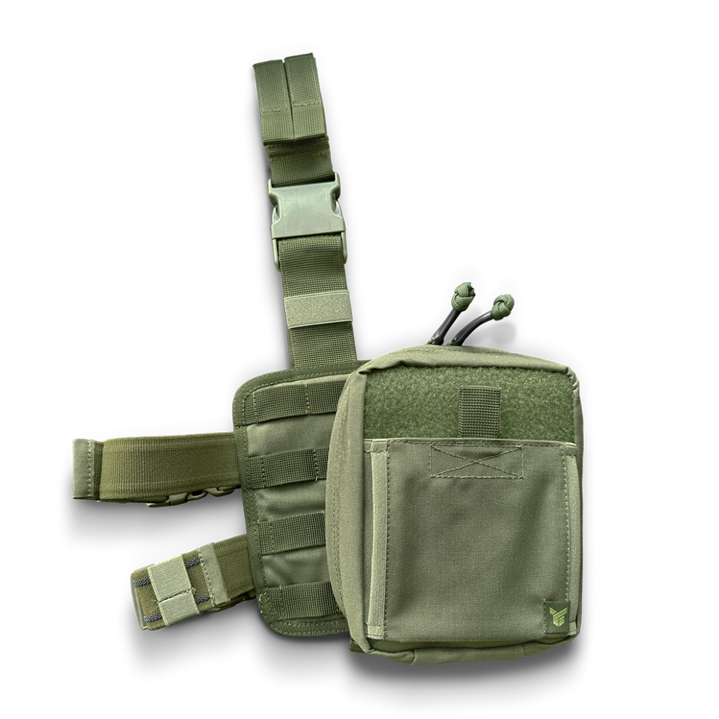 Pouch for a first aid kit "Dnipro" on a platform (attachment for ammunition and hip), model No. 21, olive