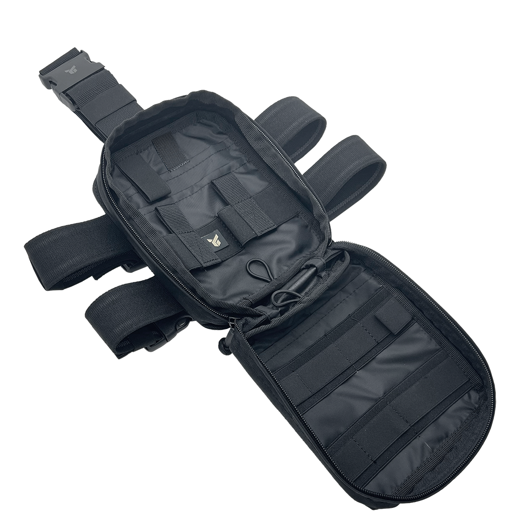 Pouch for a first aid kit &quot;Dnipro&quot; on a platform (attachment for ammunition and hip), PM21, black - photo 4