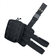 Pouch for a first aid kit &quot;Dnipro&quot; on a platform (attachment for ammunition and hip), PM21, black - photo 2