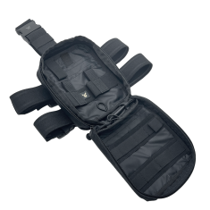 Pouch for a first aid kit &quot;Dnipro&quot; on a platform (attachment for ammunition and hip), PM21, black - photo 4