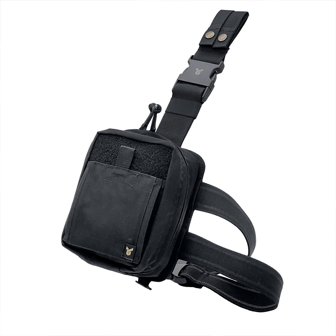 Pouch for a first aid kit &quot;Dnipro&quot; on a platform (attachment for ammunition and hip), PM21, black - photo 1