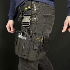 Підсумок під аптечку &laquo;ДНІПРО&raquo; з платформою (кріплення на ремінь та стегно), PM25 GEN2, чорний - фото 6